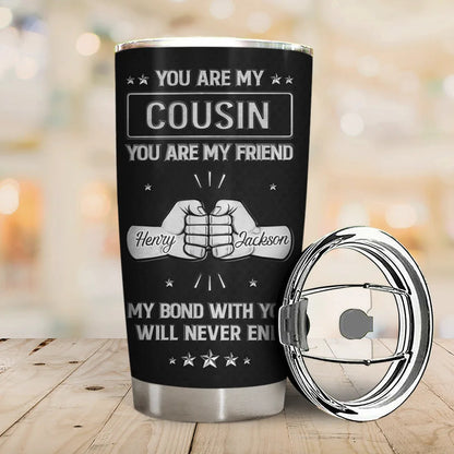 You Are My Brother My Friend 3D Effect - Personalized Tumbler