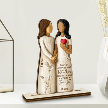 You Are The Sister I Got To Choose - 3D Inflated Effect Printed, Personalized Custom Shaped 2-Layered Wooden Plaque