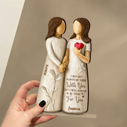 You Are The Sister I Got To Choose - 3D Inflated Effect Printed, Personalized Custom Shaped 2-Layered Wooden Plaque
