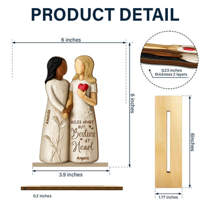 You Are The Sister I Got To Choose - 3D Inflated Effect Printed, Personalized Custom Shaped 2-Layered Wooden Plaque