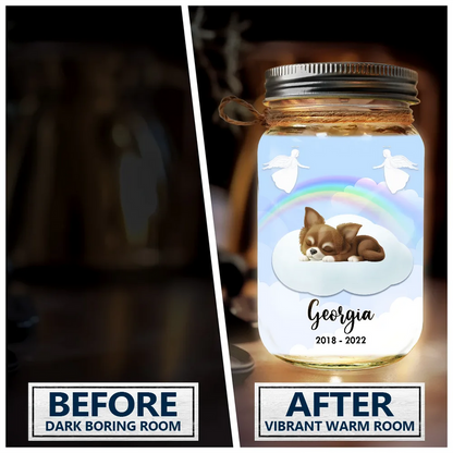 You Have Left My Life But You Will Never Leave My Heart - Personalized Mason Jar Light