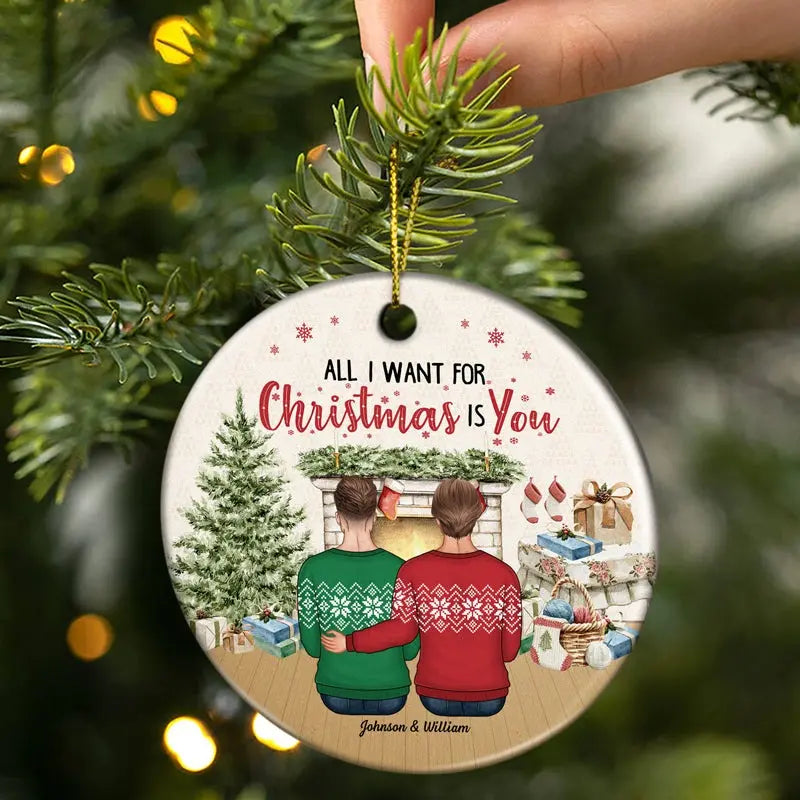 You're My Always & Forever - Christmas Gift For Couple - Personalized Custom Circle Acrylic Ornament ornament The Next Custom Gift