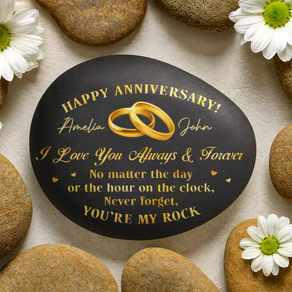 You're My Rock Couple Anniversary - Personalized Printed Rock