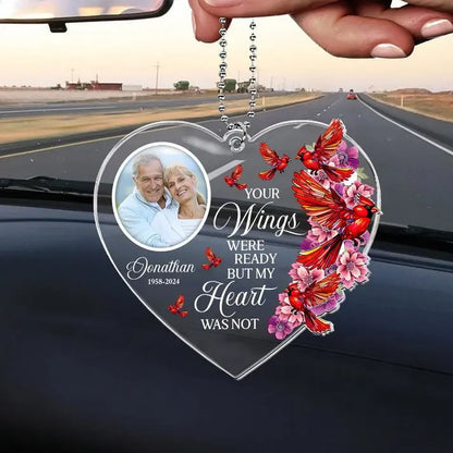 Your Wings Were Ready - Personalized Photo Car Ornament ornament The Next Custom Gift