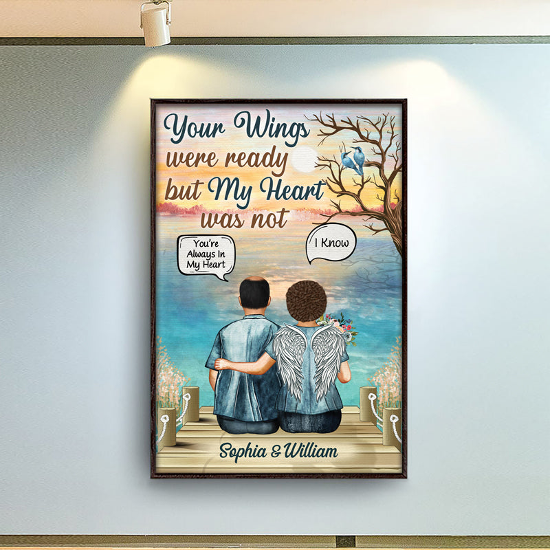 Your Wings Were Ready Widow Middle Aged Couple - Memorial Gift - Personalized Custom Poster