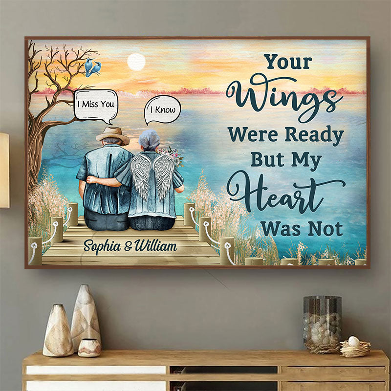 Your Wings Were Ready Widow Old Couple - Memorial Gift - Personalized Custom Poster