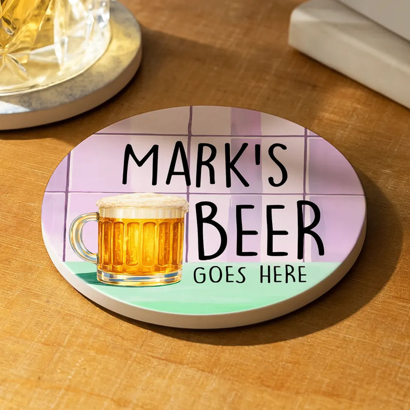 Your Drink Here Mother Daughter Sister - Personalized Ceramic Coaster