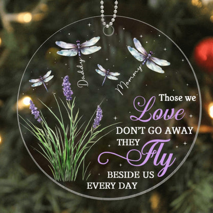 Dragonflies Memorial Keepsake Those We Love Personalized Acrylic Ornament