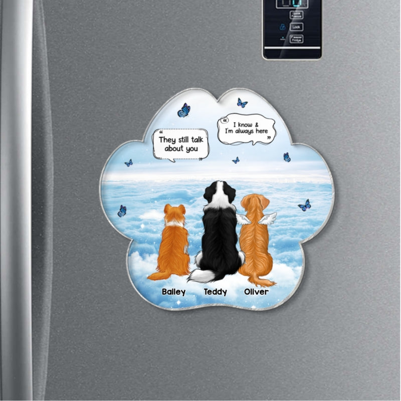 Pet Memorial I Miss You Back View Personalized Acrylic Fridge Magnet, Memorial Gift, Remembrance Gift For Dog Lover