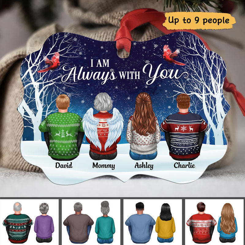 Always With You Family Memorial Snow Personalized Christmas Ornament