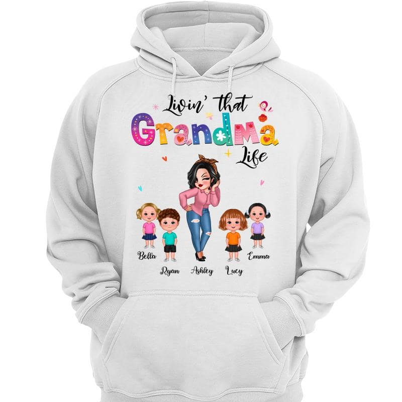 Livin‘ That Grandma Life Pretty Woman Gift For Grandma Personalized Shirt