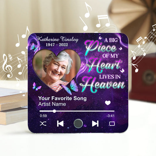 A Song from Heaven – Personalized Music Fridge Magnet With Photo of A Loved One Sympathy Gift, Memorial Gift, Remembrance Gift