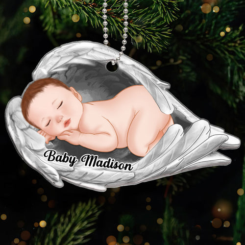 Sleep In Heavenly Peace Baby Loss Infant Loss Sympathy Gift Memorial Keepsake Personalized Acrylic Ornament