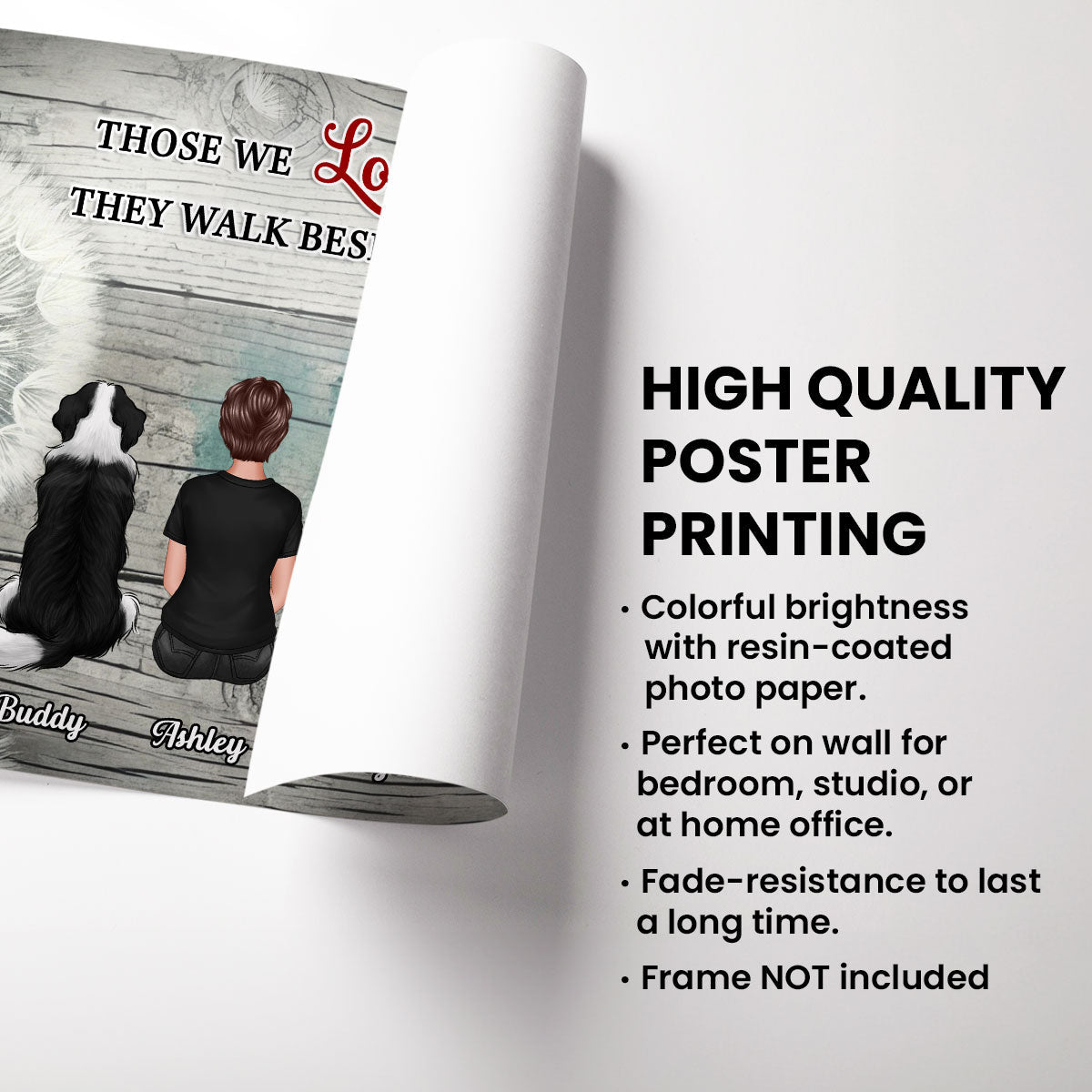 Dandelion Memorial Family Members Personalized Poster, Sympathy Gift