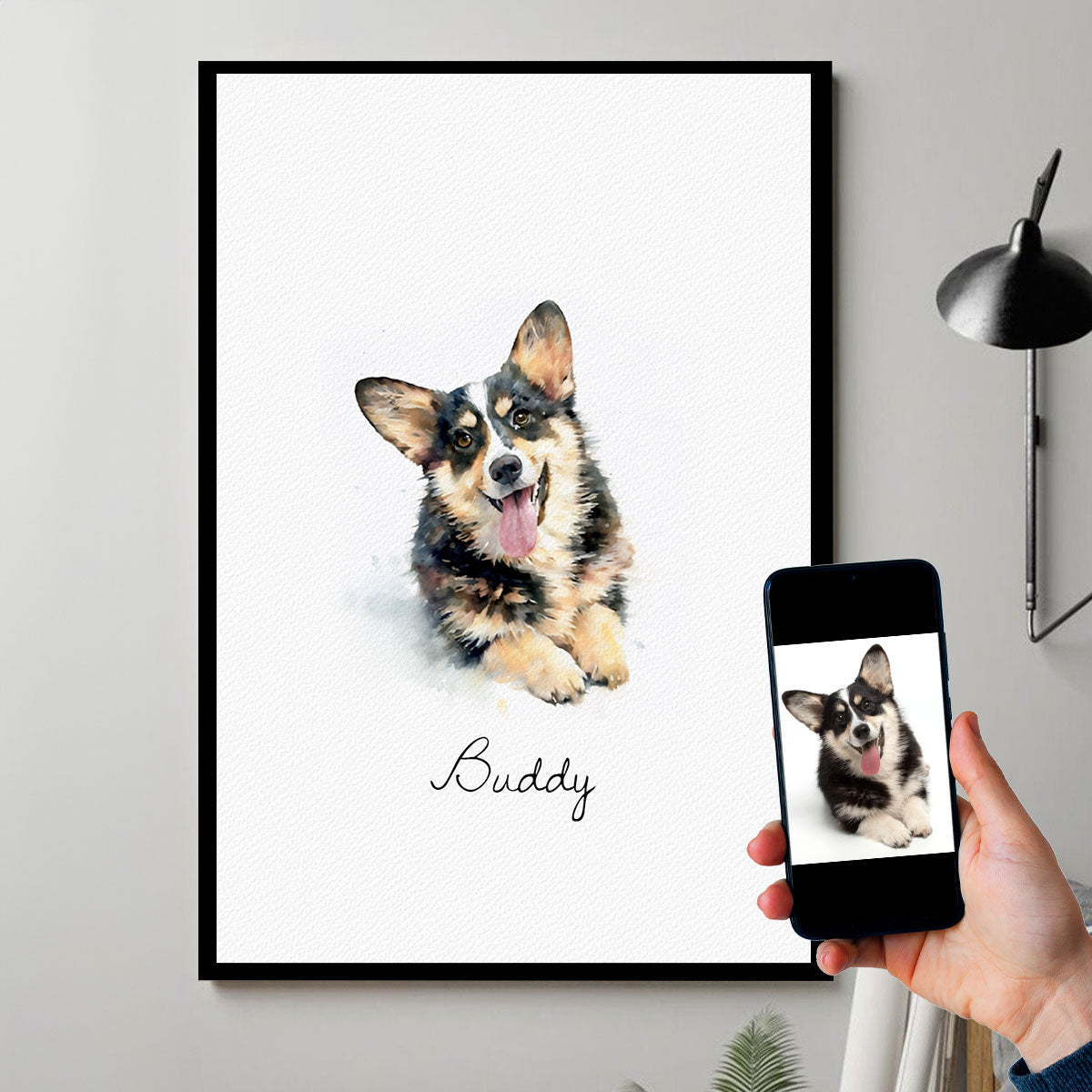 Mini Custom Watercolor Pet From Photo Personalized Poster, Tiny Painting, Miniature Painting, Gift For Pet Owners, New Pet Gift, Pet Memorial Gift