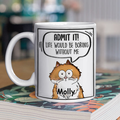 Admit It Cat - Personalized Custom 3D Inflated Effect Mug