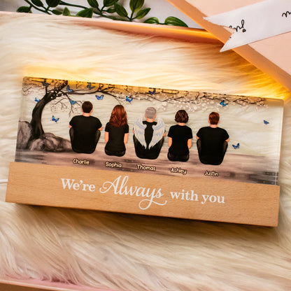 Blossom Tree Always With You Whole Family Memorial Remembrance Gift Personalized Acrylic LED Night Light