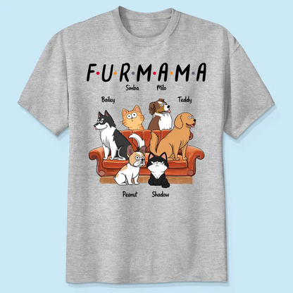 Dog Mom Cat Mom Fur Mama Personalized Shirt