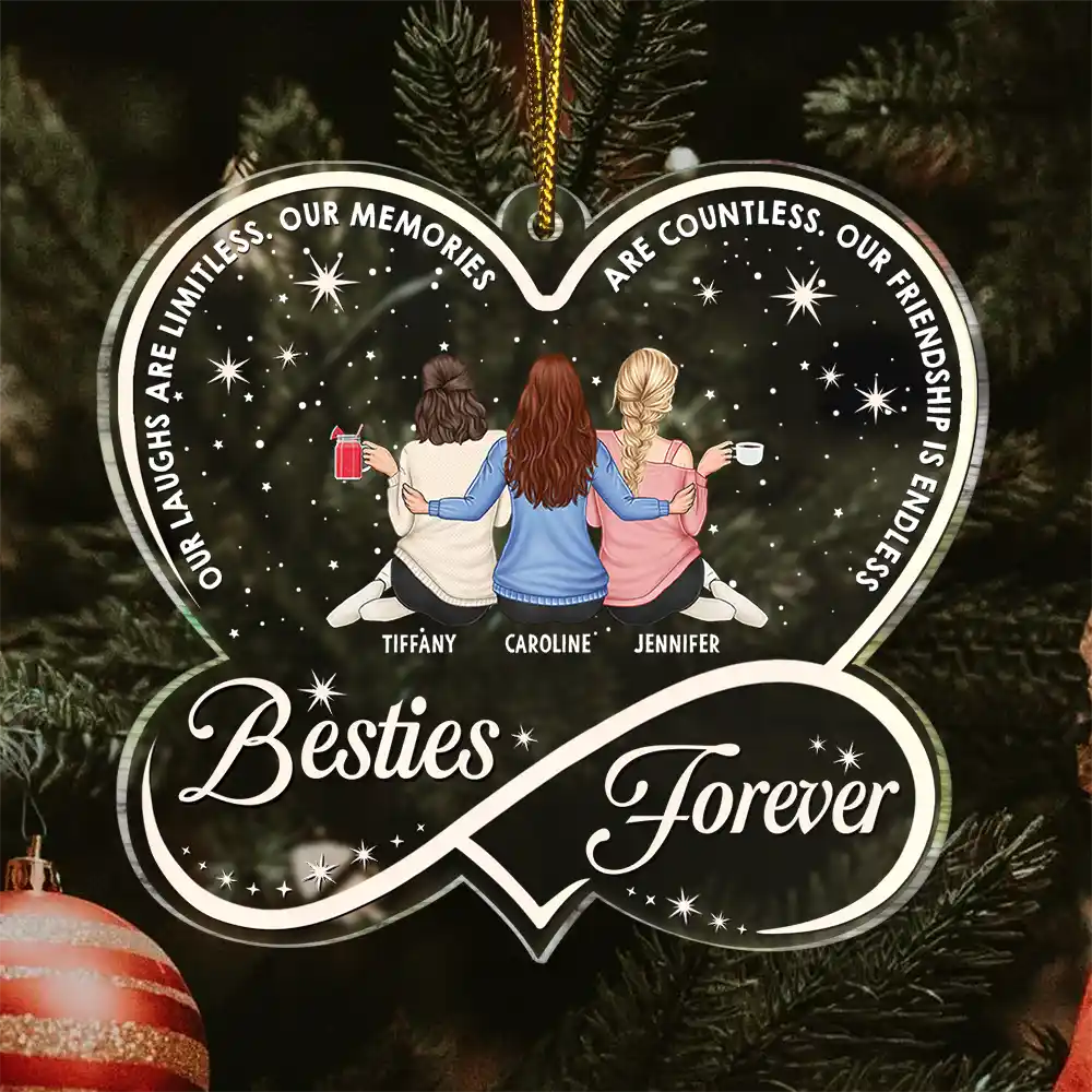 Our Memories Are Countless Our Friendship Is Endless - Personalized Custom Shaped Acrylic Ornament