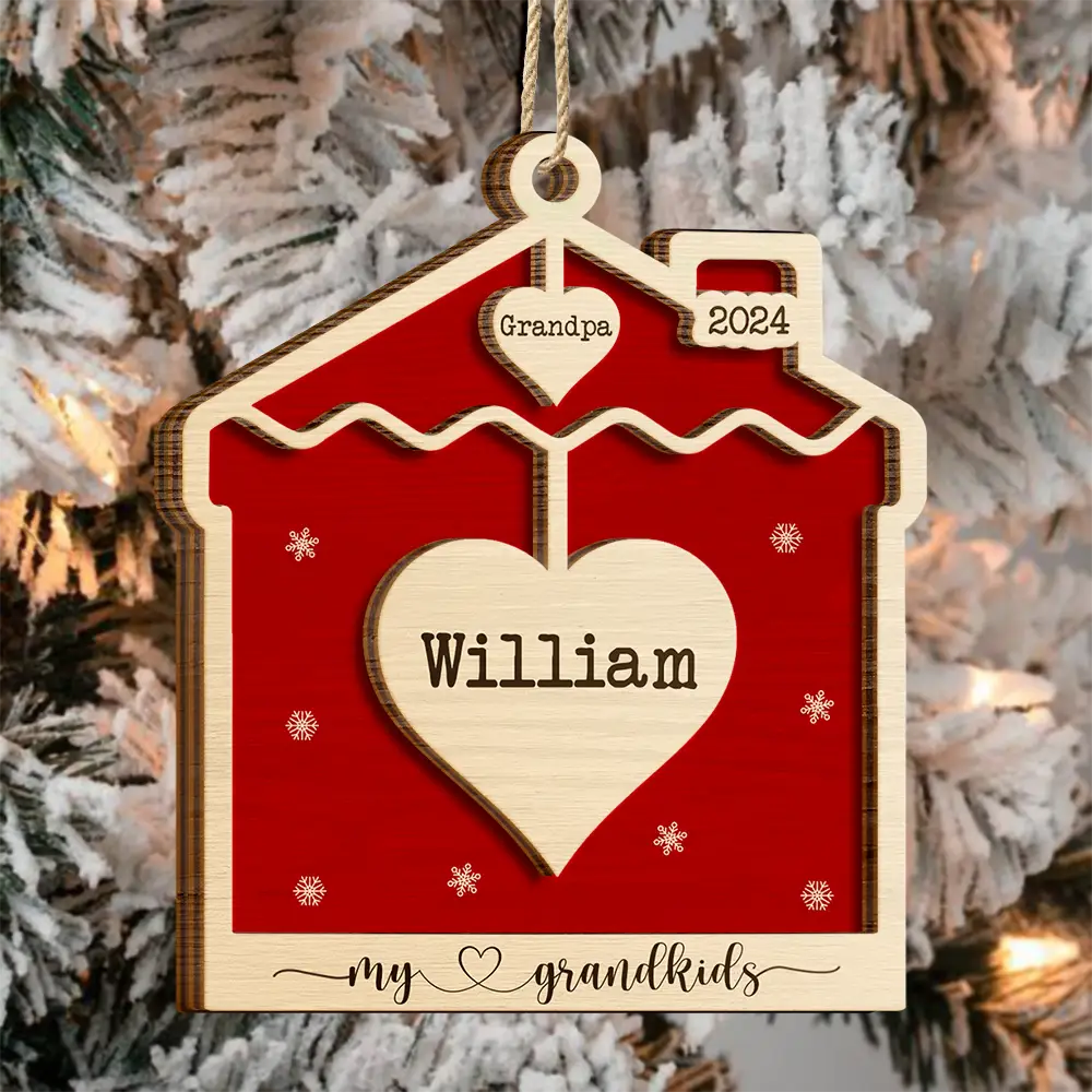 Our Grandkids Sweet Hearts - Personalized Wooden Ornament