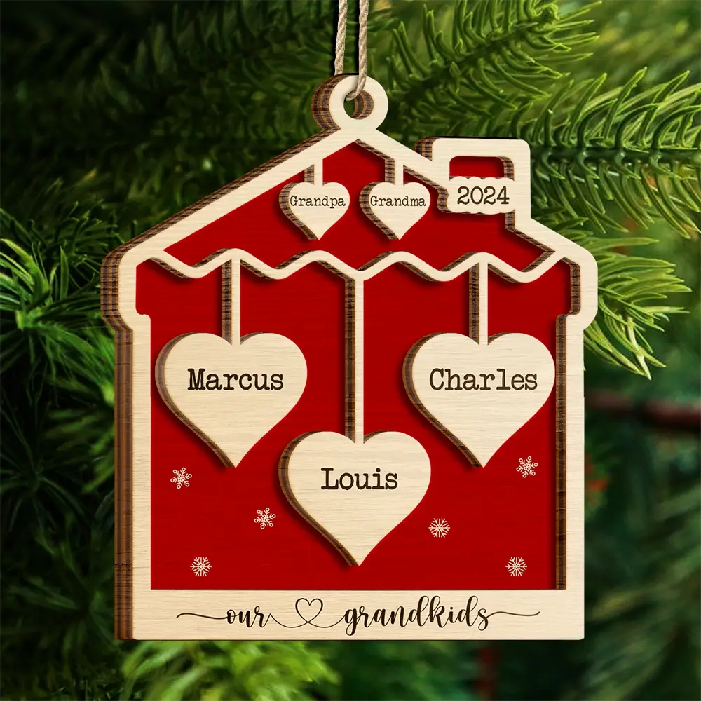 Our Grandkids Sweet Hearts - Personalized Wooden Ornament