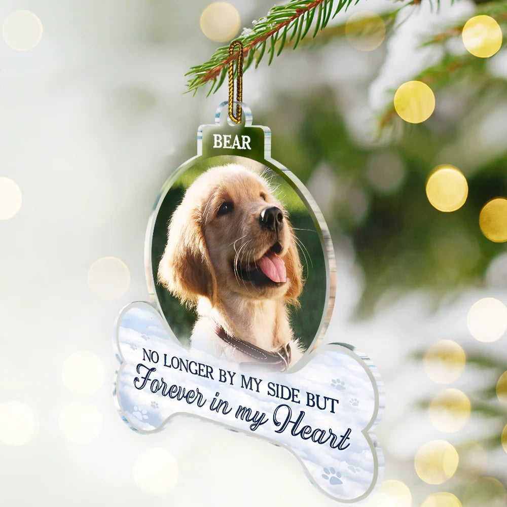 Custom Photo Forever In Our Hearts - Personalized Custom Shaped Acrylic Ornament