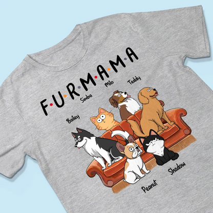 Dog Mom Cat Mom Fur Mama Personalized Shirt