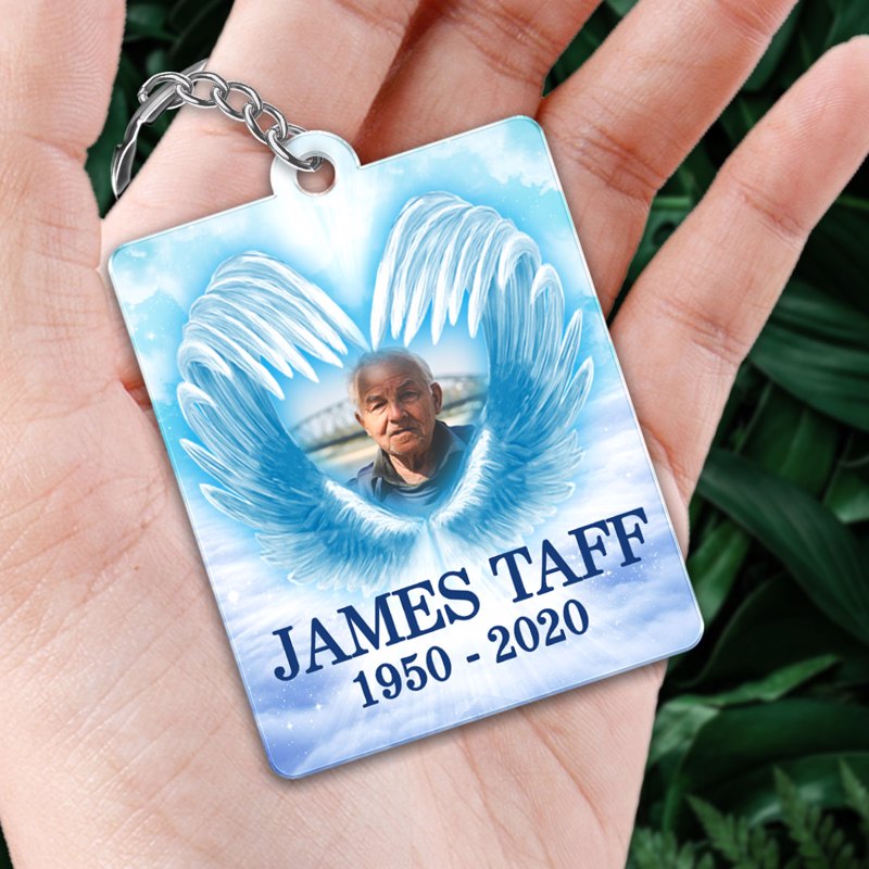 Custom Photo Carry You With Me Family Memorial Remembrance Gift Personalized Acrylic Keychain