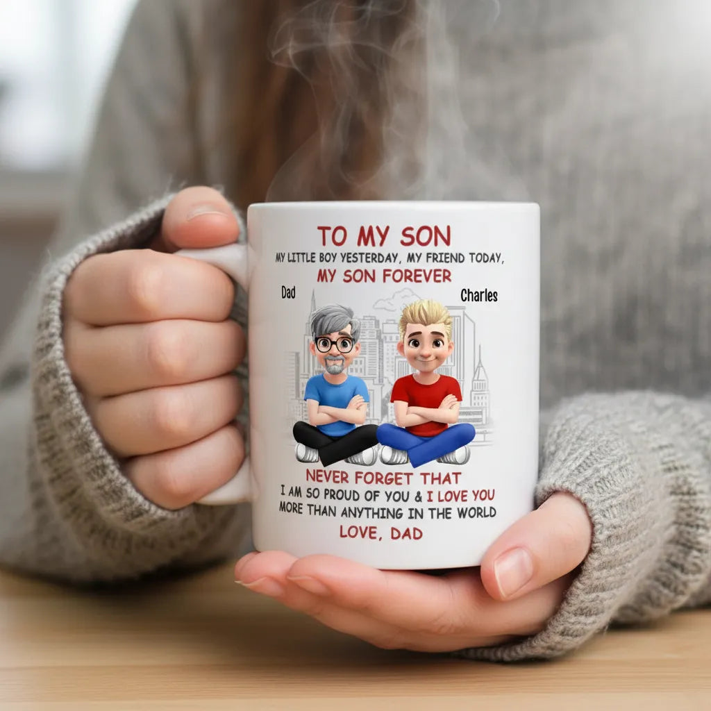 Custom Mug - Personalized Birthday Gifts For Dad, Son, Daughter - Strong Roots, Strong Son