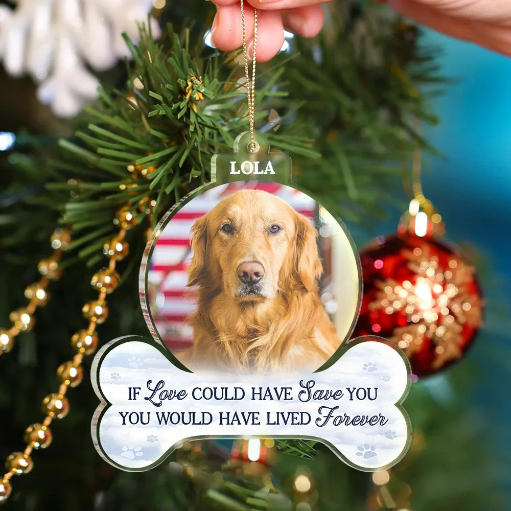 Custom Photo Forever In Our Hearts - Personalized Custom Shaped Acrylic Ornament