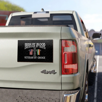 St. Patrick's Day Irish By Blood American By Birth Customize Title Personalized Car Magnet