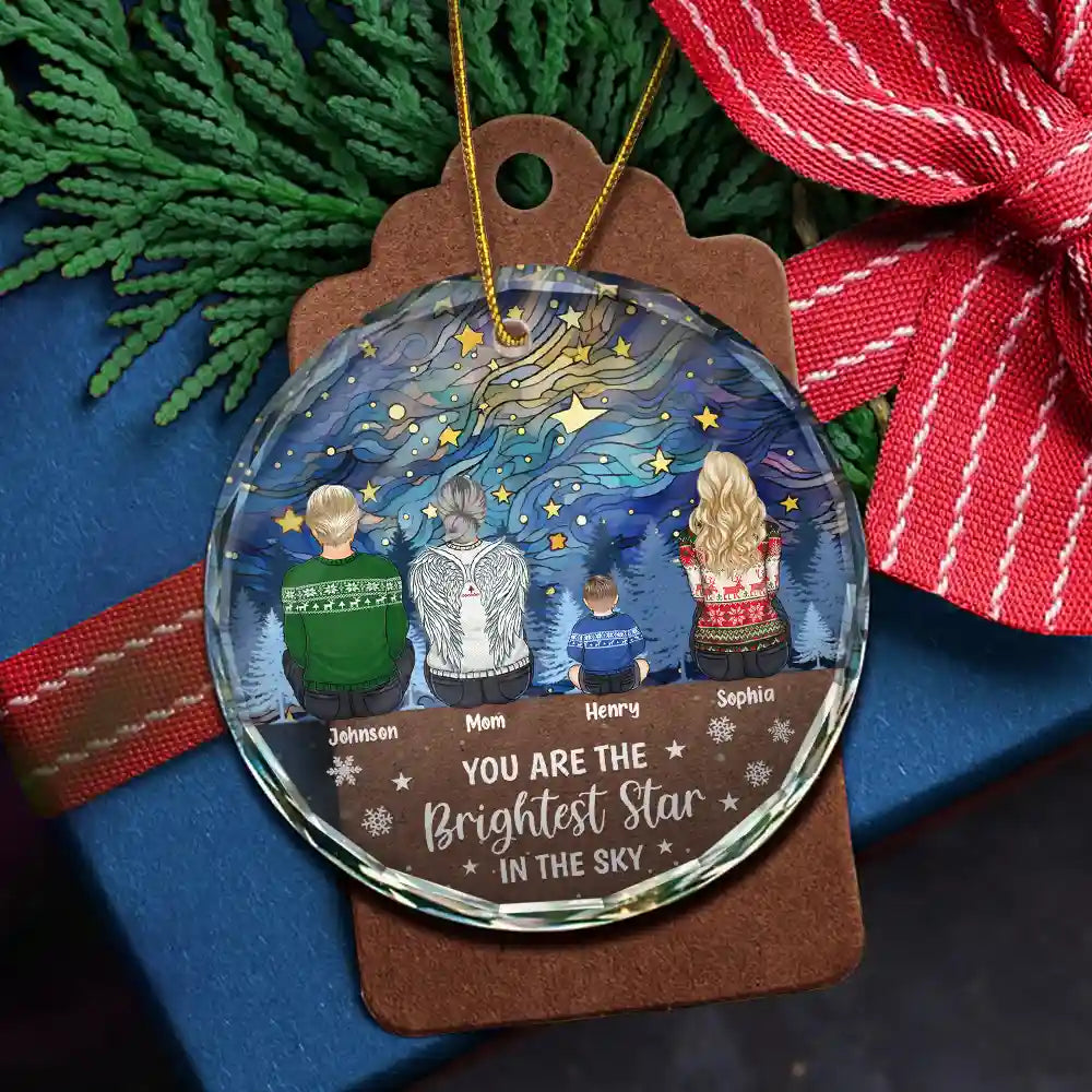 Family Memorial You Are The Brightest Star In The Sky - Personalized Circle Acrylic Ornament