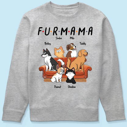 Dog Mom Cat Mom Fur Mama Personalized Shirt