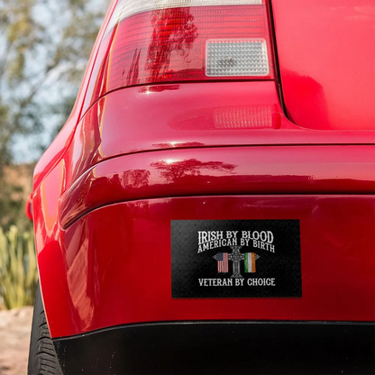 St. Patrick's Day Irish By Blood American By Birth Customize Title Personalized Car Magnet