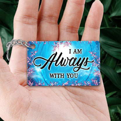 Family Memorial Blue Moon Blossom Branch Remembrance Gift Personalized Acrylic Keychain