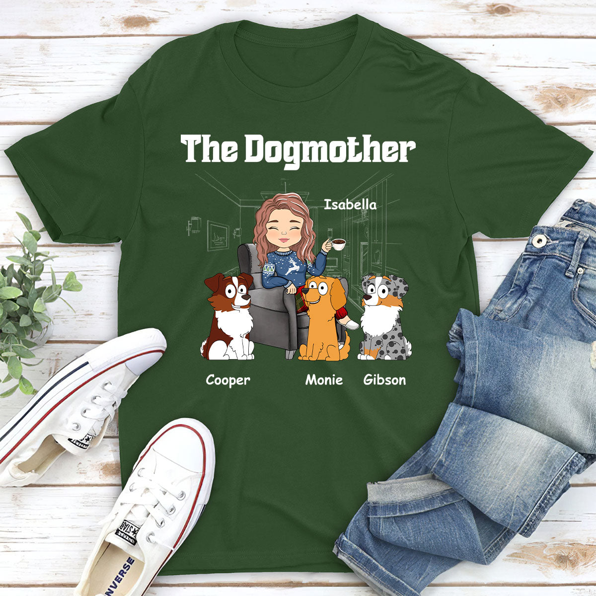 The Dog Mom Dad - Personalized Custom Unisex T-shirt