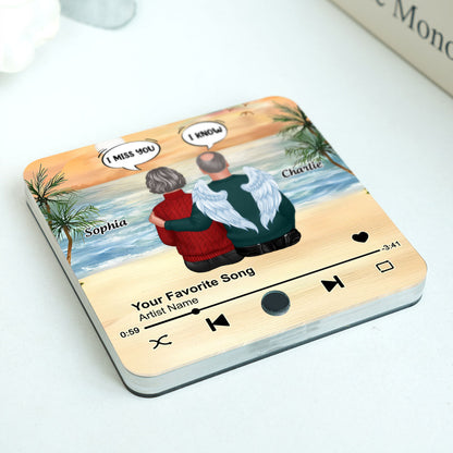 Family Together Conversation Memorial Personalized Music Fridge Magnet, Heartwarming Sympathy Gift, Remembrance Gift