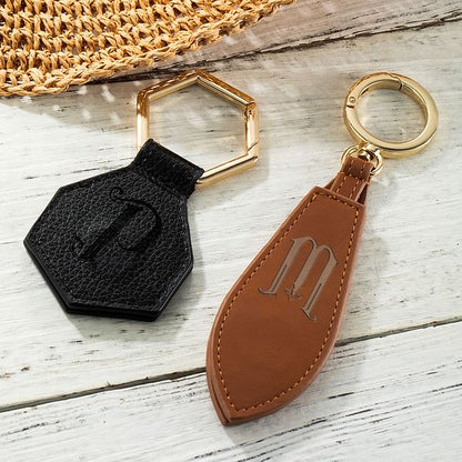 Personalised Stylish Strong Magnetic Leather Hat Clip with Initial Set of 2 Travel Accessory Birthday Gift for Women