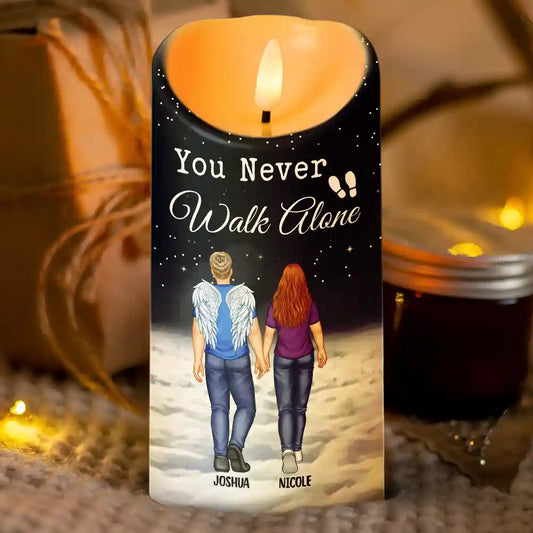 You Never Walk Alone - Personalized Flameless LED Candle