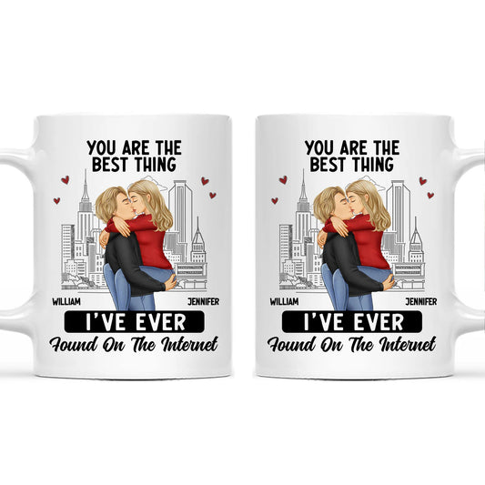 Kissing Couple Best Thing Found On The Internet - Gift For Couples - Personalized Mug