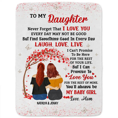 My Daughter Never Forget That I Love You - Personalized Fleece Blanket