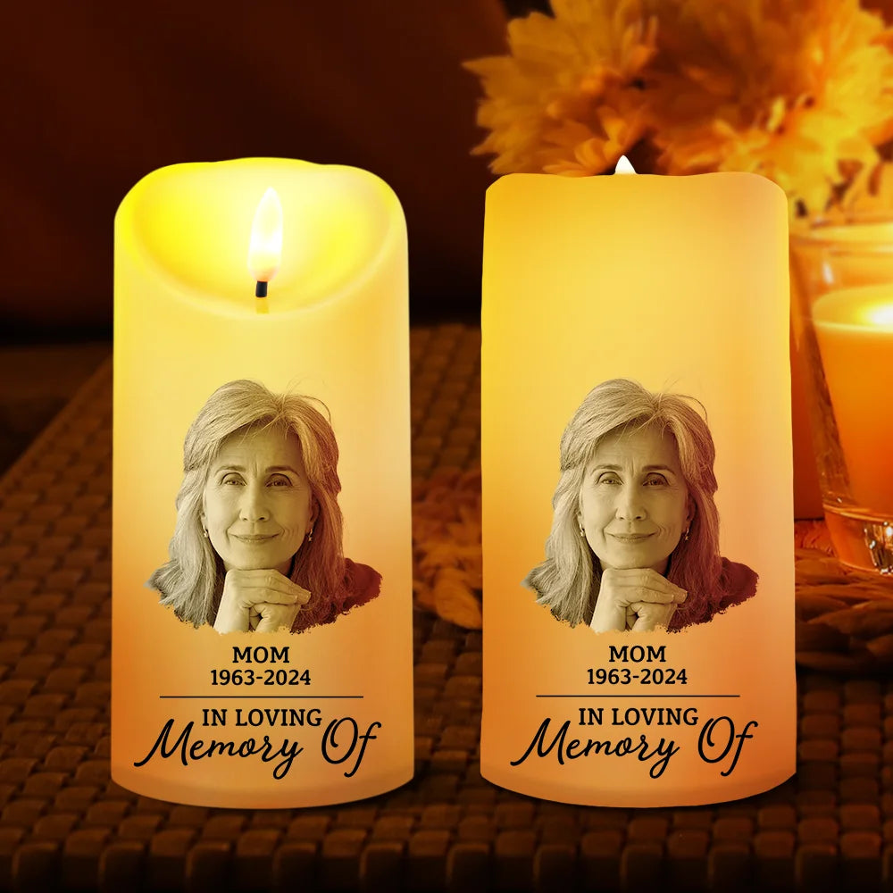 Custom Photo Memorial Your Wings Were Ready - Personalized Flameless LED Candle