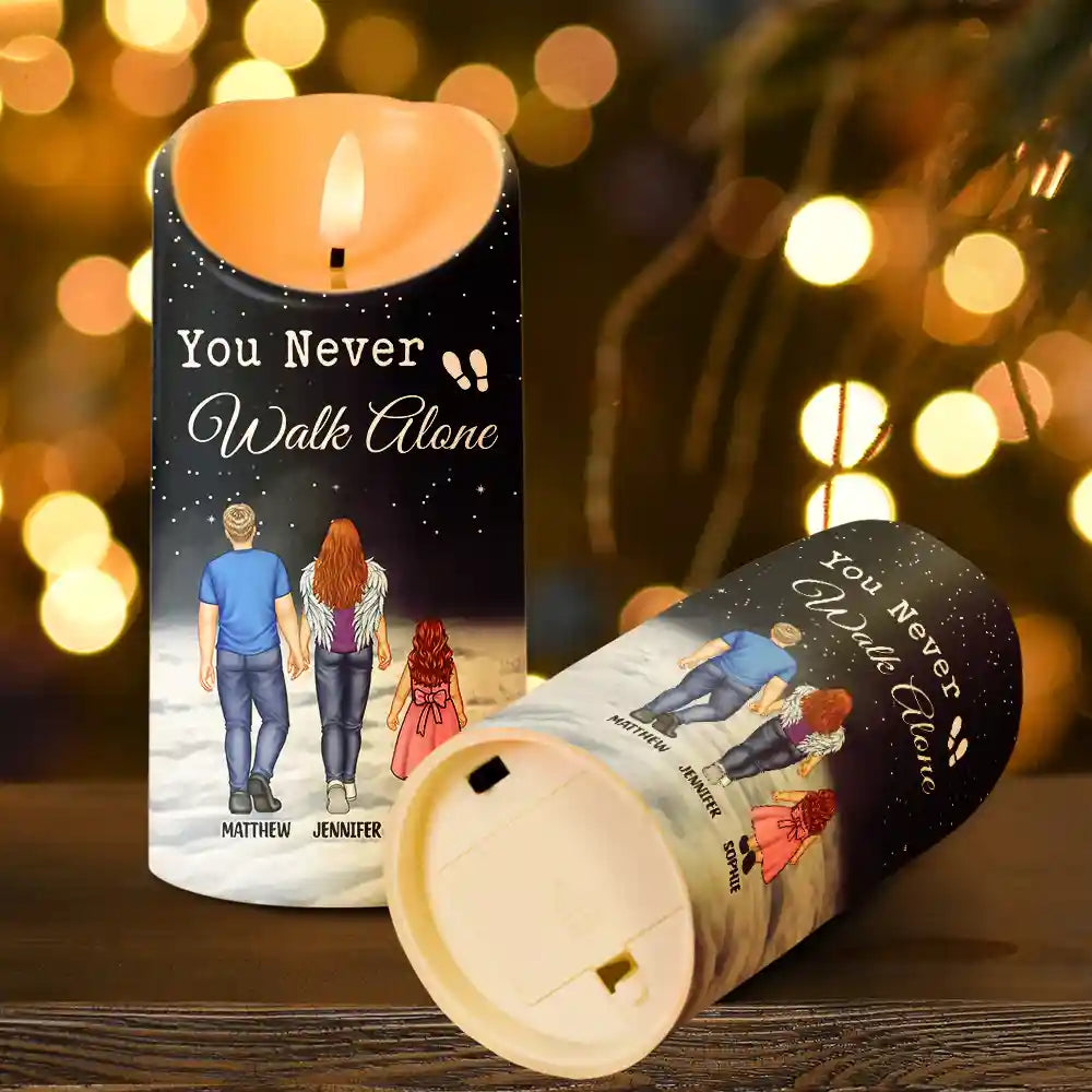 You Never Walk Alone - Personalized Flameless LED Candle