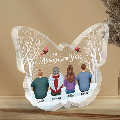 Always With You Memorial Butterfly Shape Personalized Butterfly Acrylic Plaque