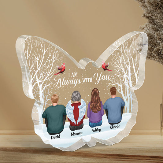 Always With You Memorial Butterfly Shape Personalized Butterfly Acrylic Plaque