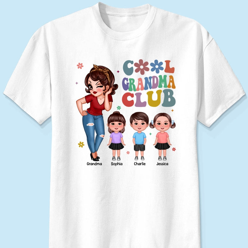 Cool Grandma Club Personalized Shirt, Gift For Grandma