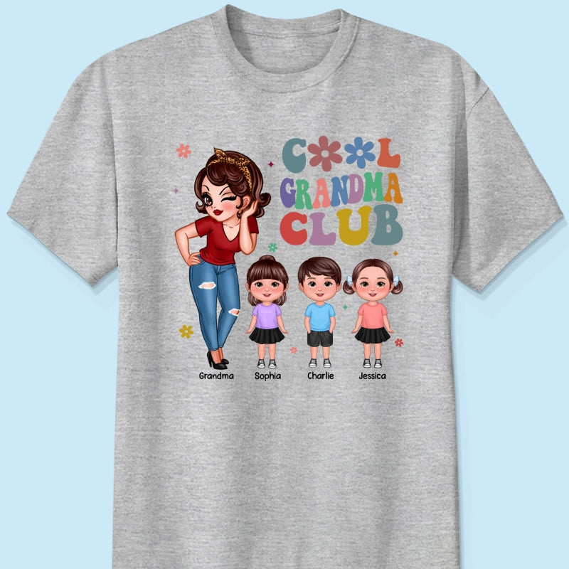 Cool Grandma Club Personalized Shirt, Gift For Grandma