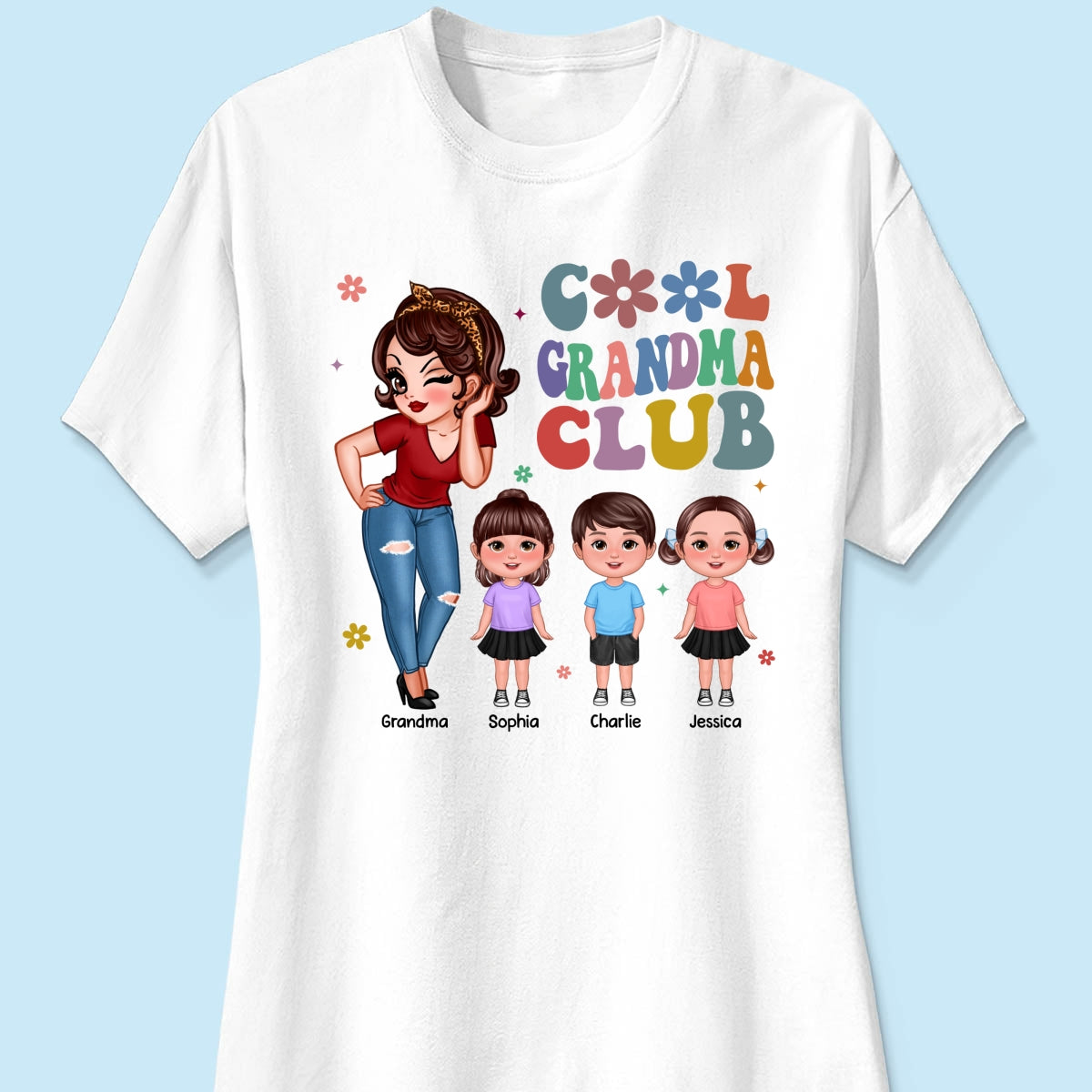 Cool Grandma Club Personalized Shirt, Gift For Grandma