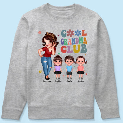 Cool Grandma Club Personalized Shirt, Gift For Grandma