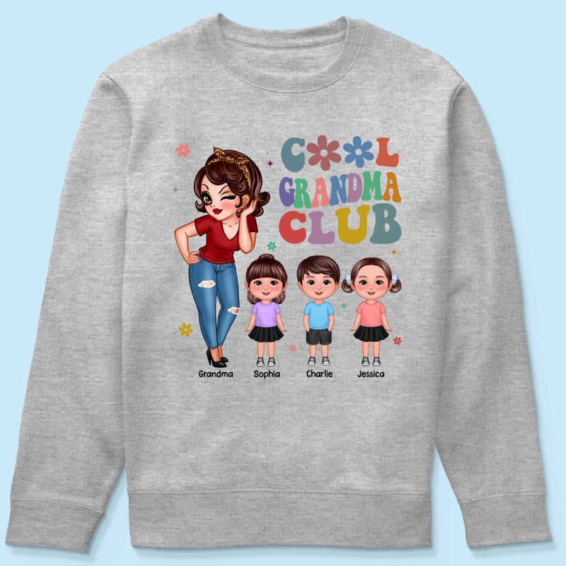 Cool Grandma Club Personalized Shirt, Gift For Grandma